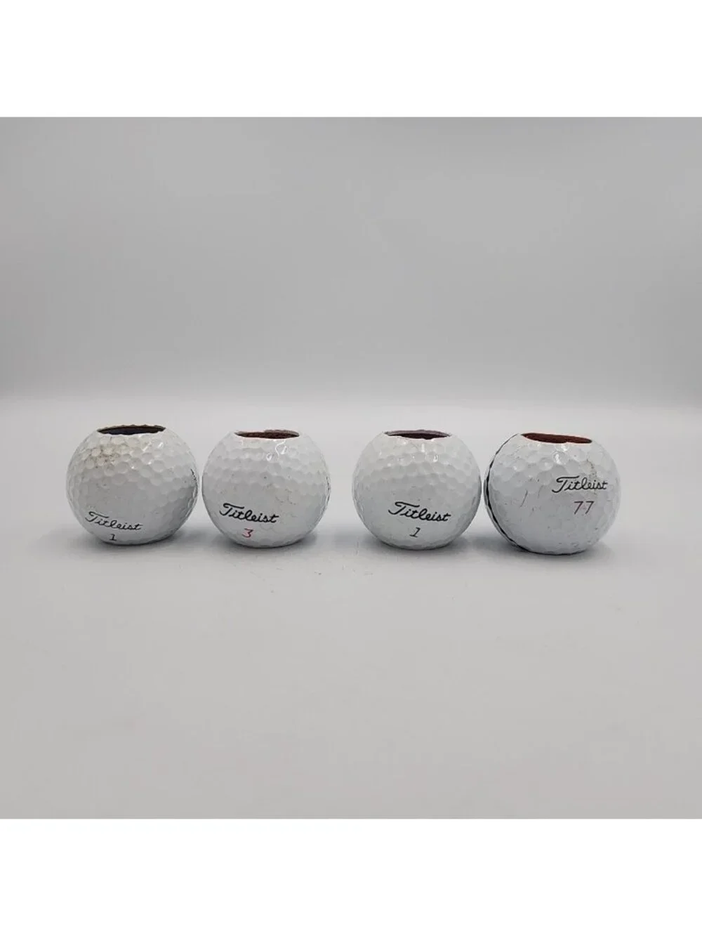 Handmade Titleist Golf Ball Napkin Ring Holders Set Of 4
